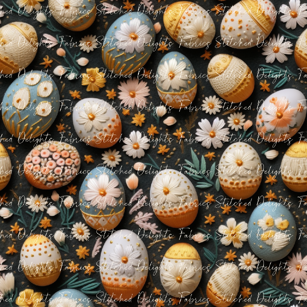 Embroidered Easter Eggs