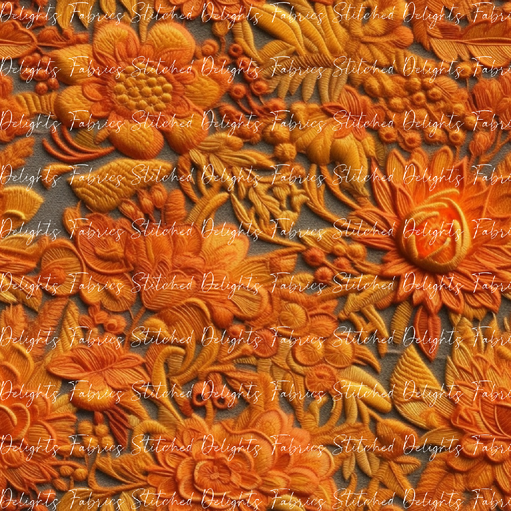 3D Flowers Orange 2