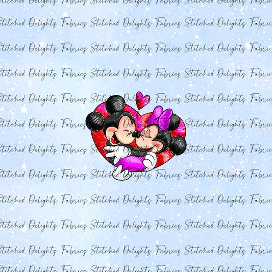 Minnie & Mickey Blue Panel