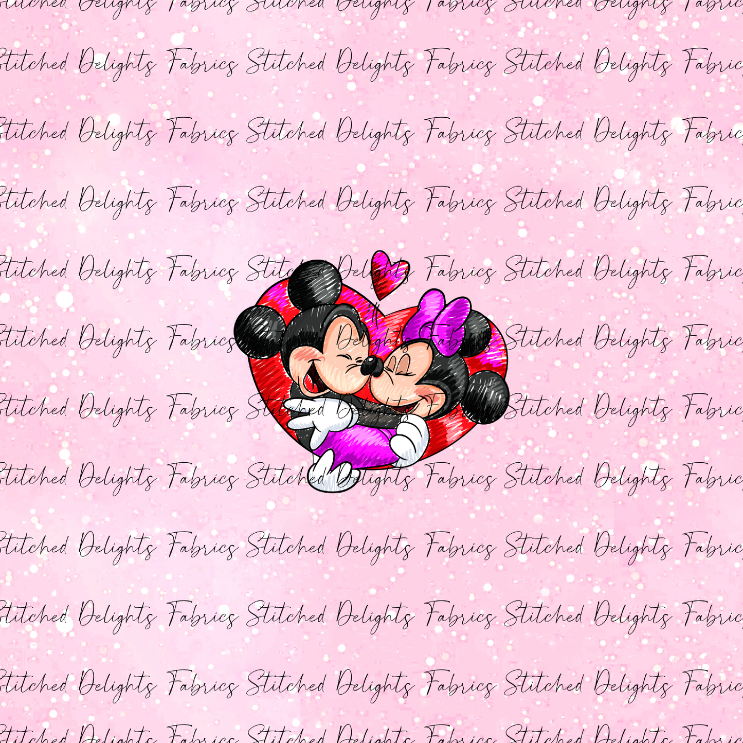 Minnie & Mickey Pink Panel