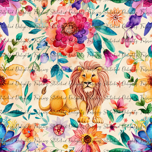 Floral Animals Lion 6