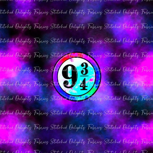 Arry Potta 9 3/4 Purple Flames Panel