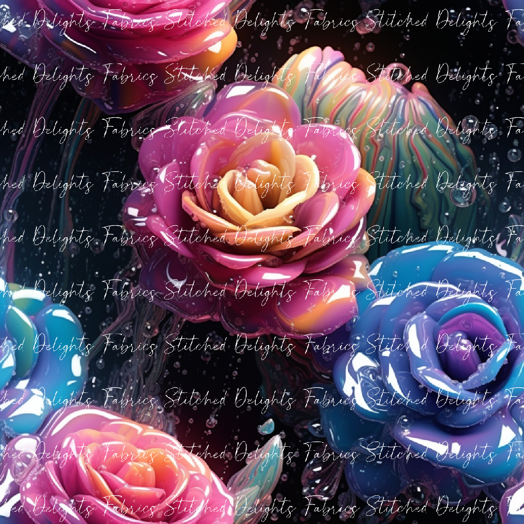 Rainbow Glowing Roses