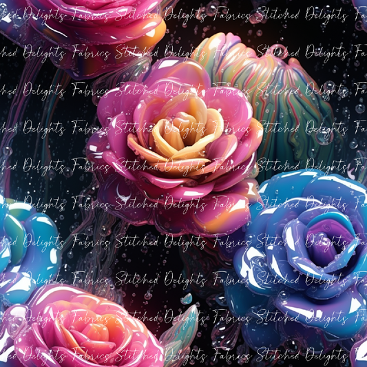 Rainbow Glowing Roses