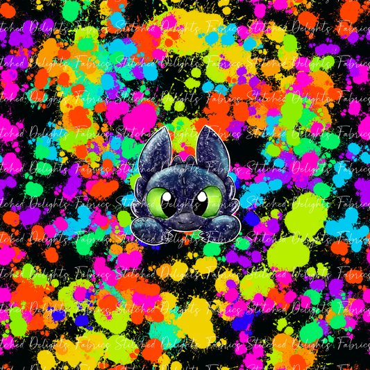 Air Heads Black Splatter Cheshire Dragon Panel