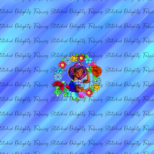 Princesses & Castles Jasmine Floral Wreath Blue
