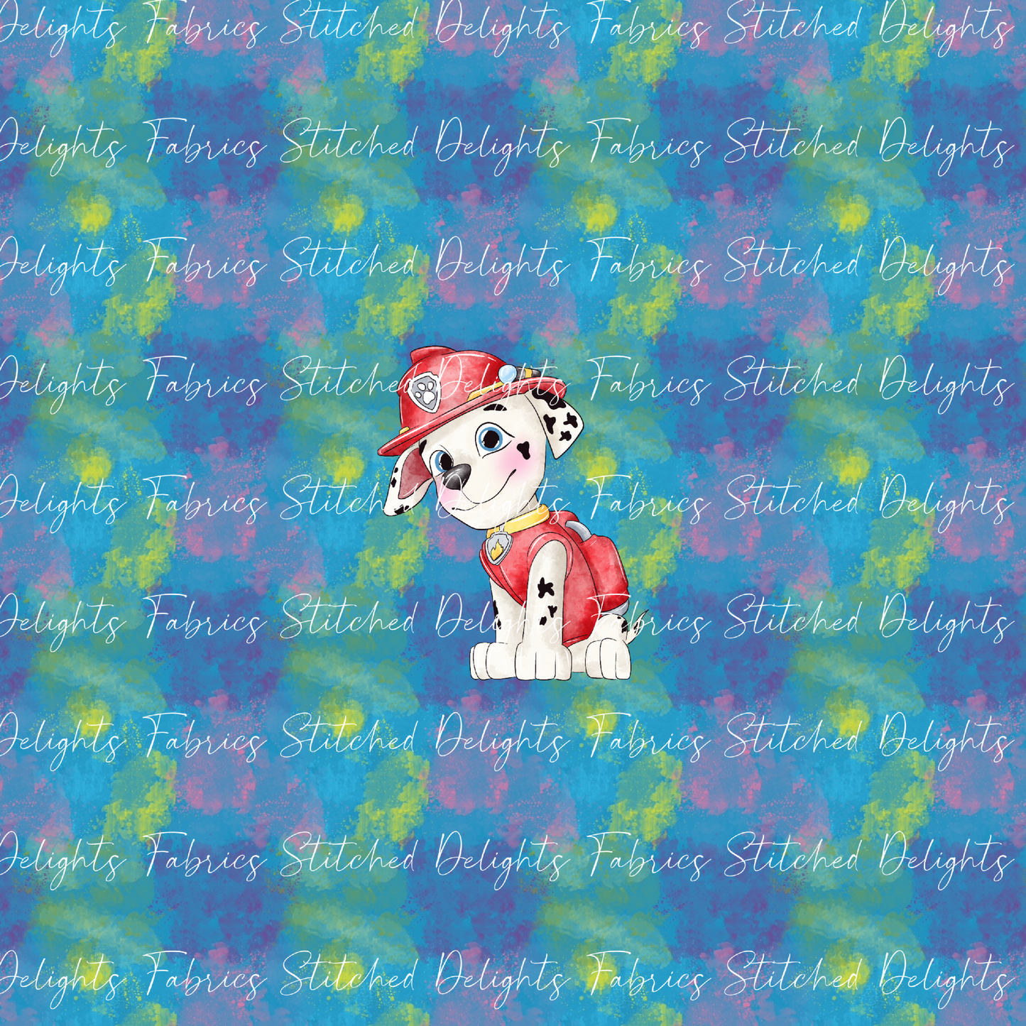 Watercolour Paw Patrol Marshall Blue Panel