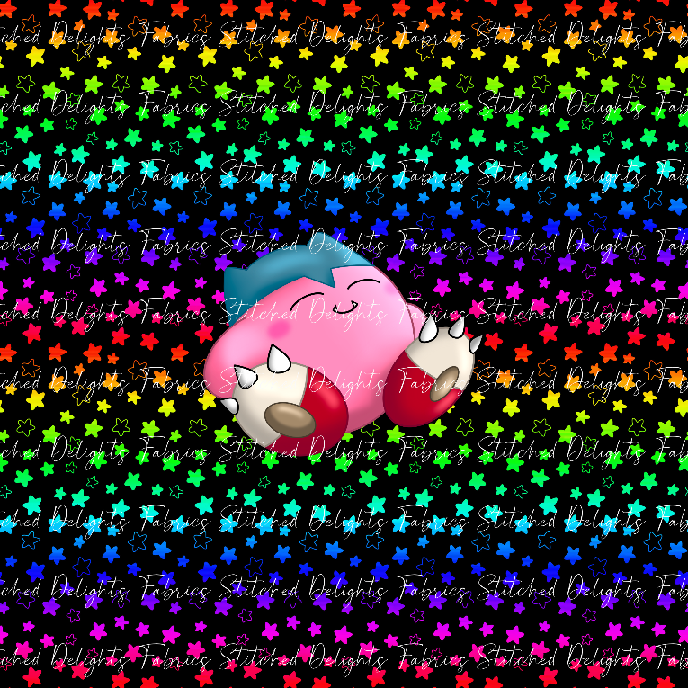 Kirby Dress Up Rainbow Stars Snorlax Panel