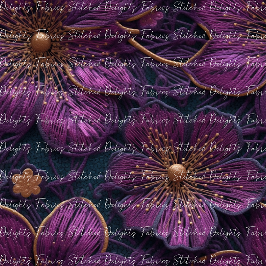 3D Flowers Purple 2