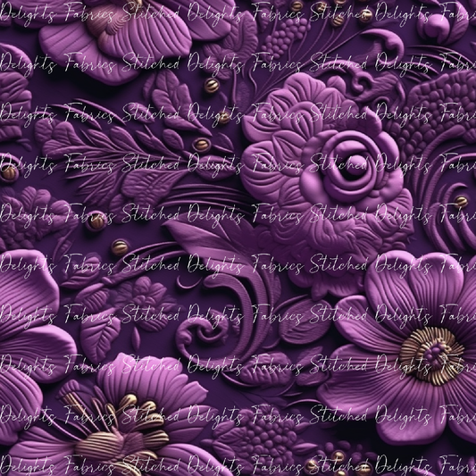 3D Flowers Purple 3