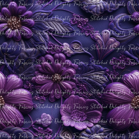 3D Flowers Purple 4