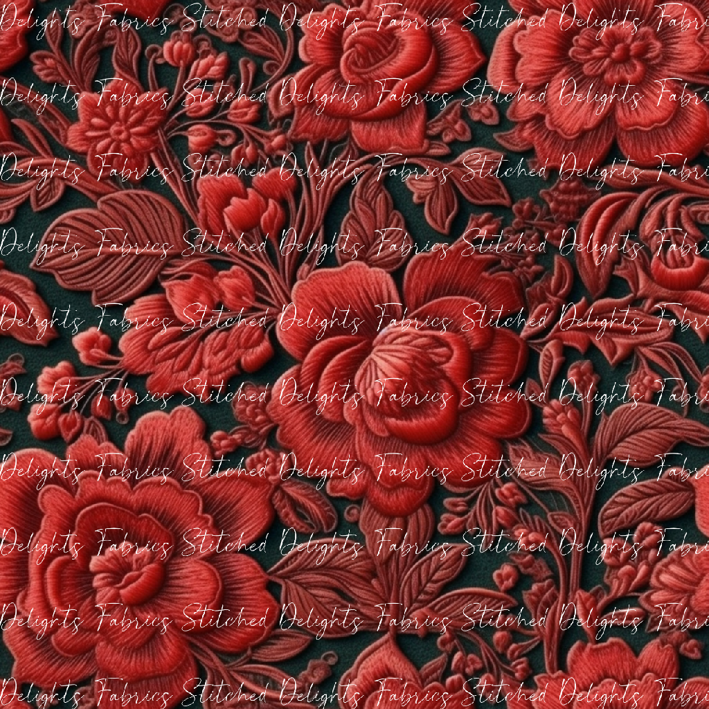 3D Flowers Red 1