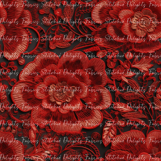 3D Flowers Red 3