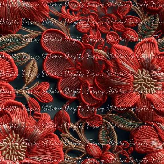 3D Flowers Red 4