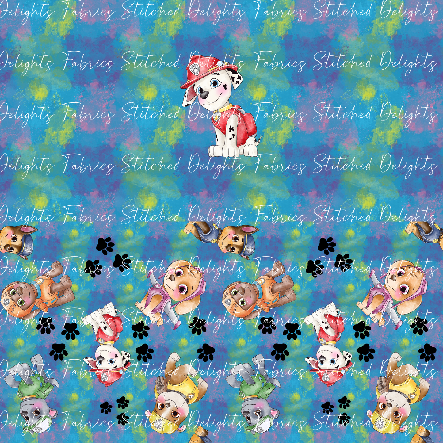 Watercolour Paw Patrol Marshall Blue Undie Panel