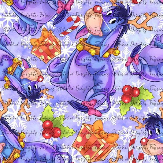 Pooh's Winter Wonderland Donkey Purple