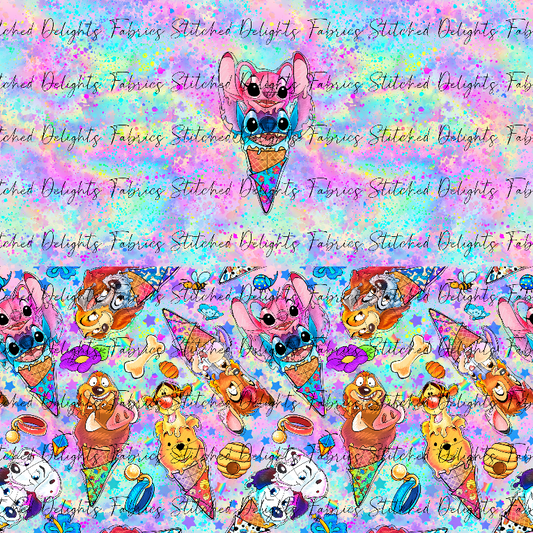 Icecream Friends Stitch Undie Panels