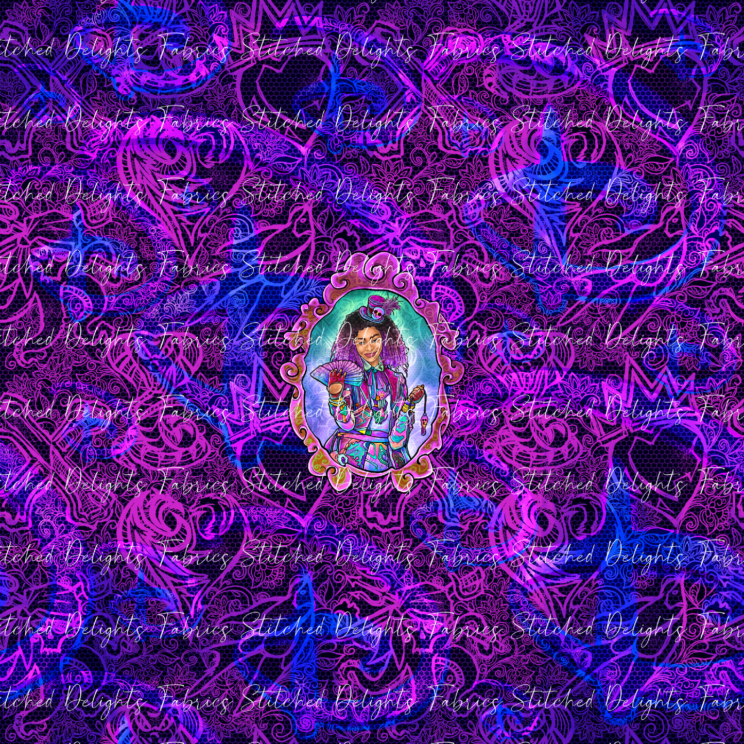 Descendants Neon Celia Portrait Panel