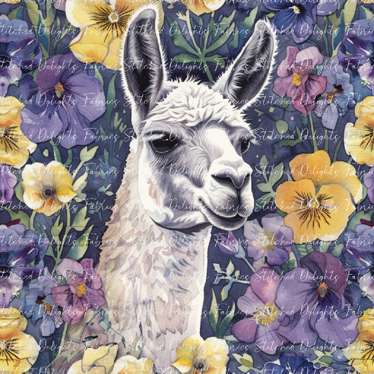 Floral Animals Llama