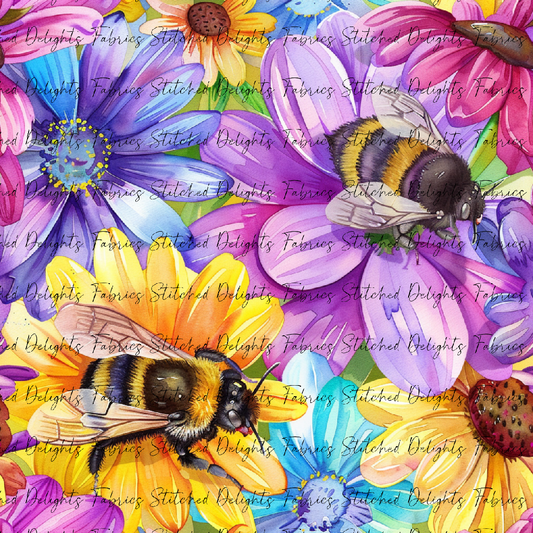 Floral Animals Bees 3