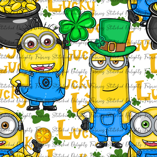 St Patricks Minions White Lucky