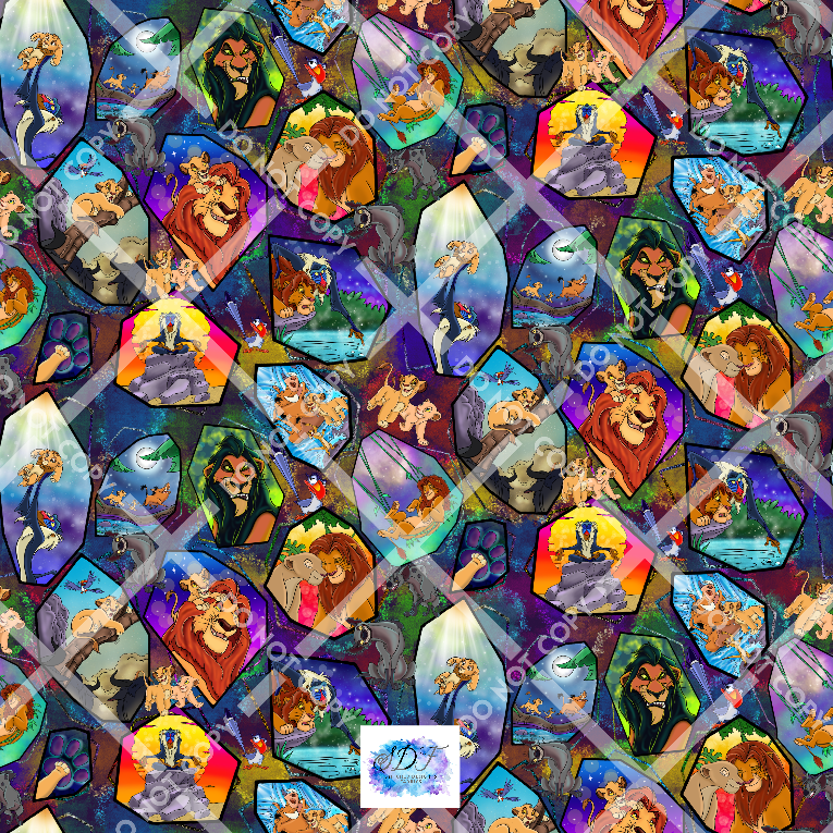 Lion King Portraits Rainbow Spots