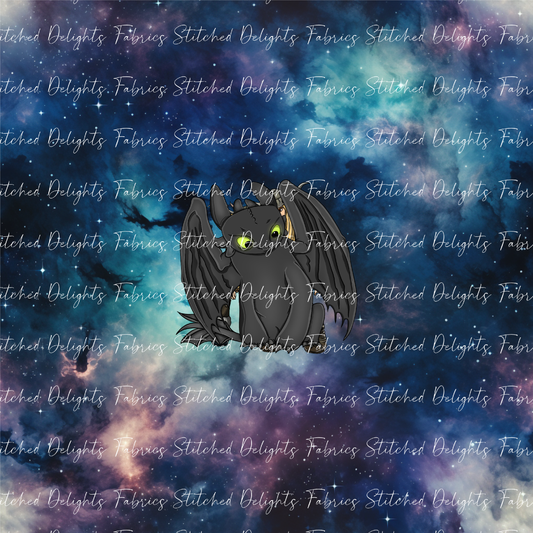 HTTYD Galaxy Clouds Toothless Panel