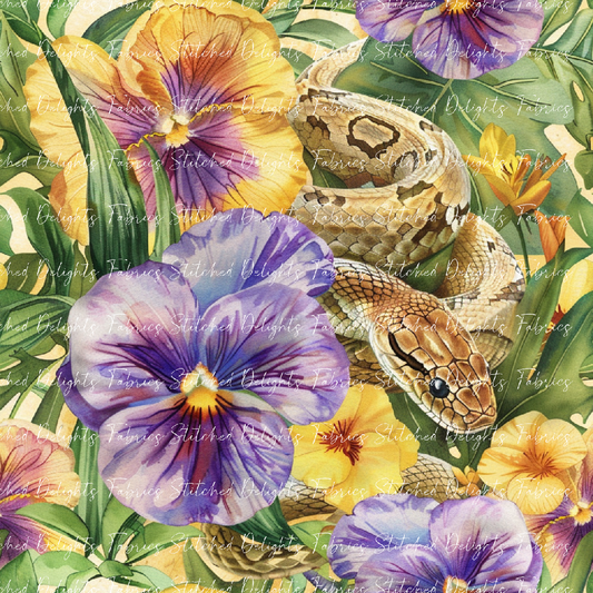 Floral Animals Snake