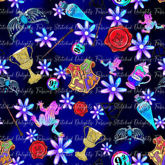 Arry Potta Blue Flames Co-Ord with Flowers