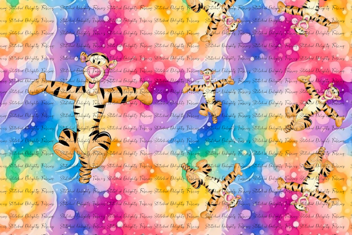 Tiger Rainbow Fun Blanket Panels