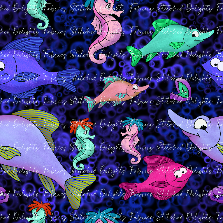 Musical Mermaids Fish Dark