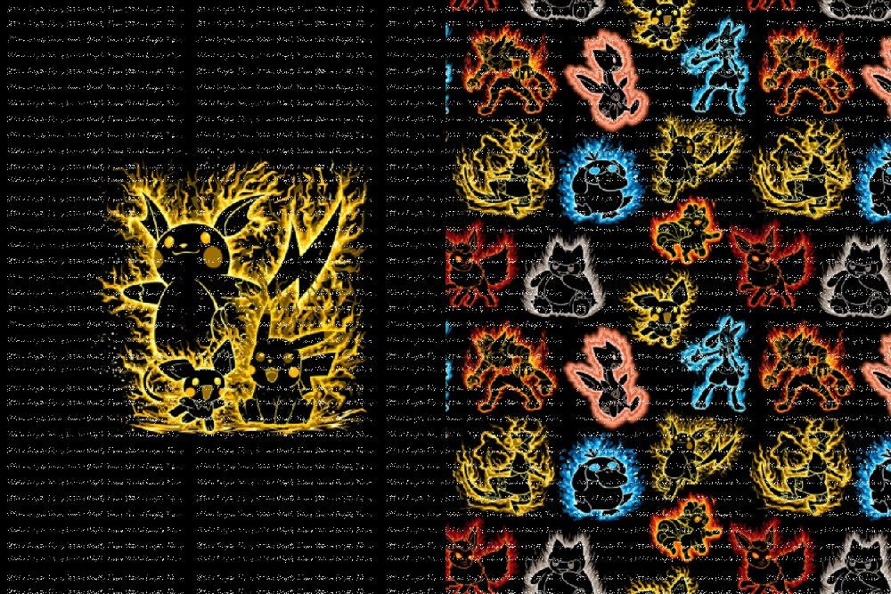 Poke Silhouettes Pikachu Evolutions Blanket Panels