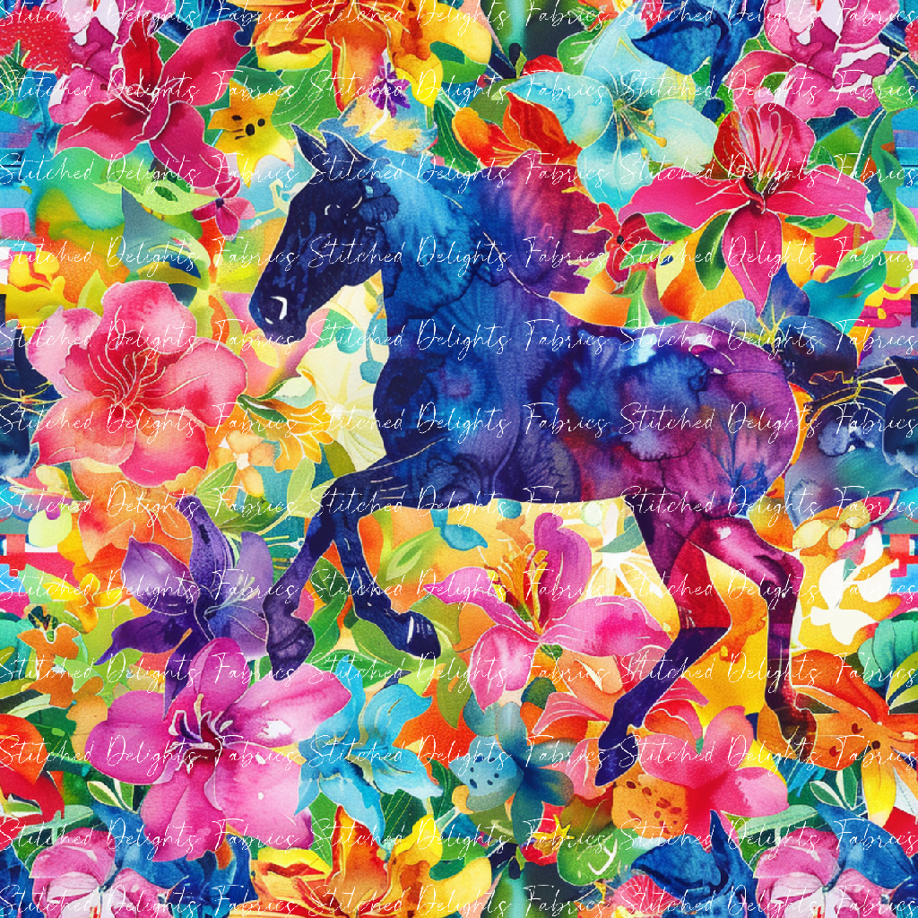 Floral Animals Horse 2