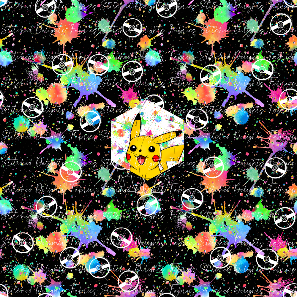 Black Rainbow Splat Pikachu Panel