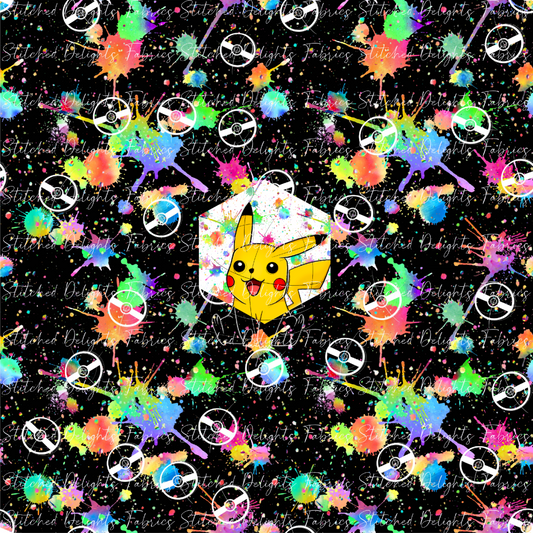 Black Rainbow Splat Pikachu Panel