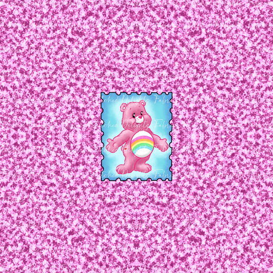 Care Bear Stamps Cheer Bear Pink Glitter Panel