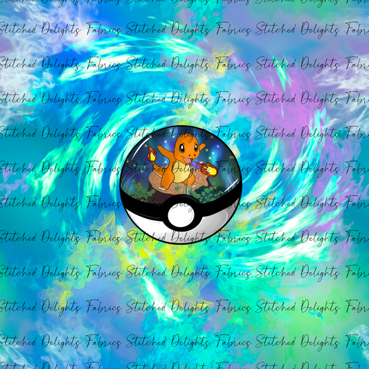 Poke Ball Habitats Charmander Swirls Panel