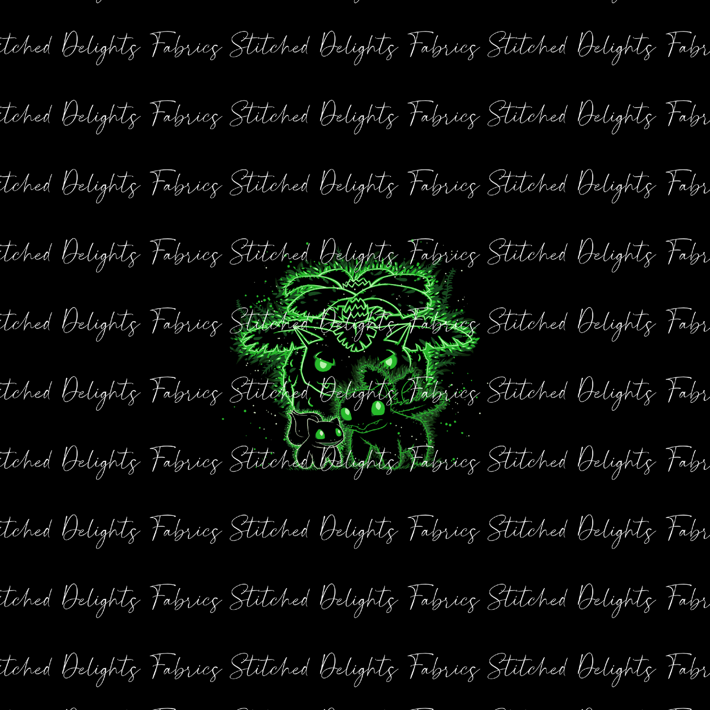 Poke Silhouettes Bulbasaur Evolutions Panel