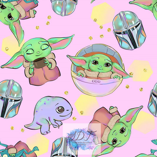 Mando & Grogu Pink