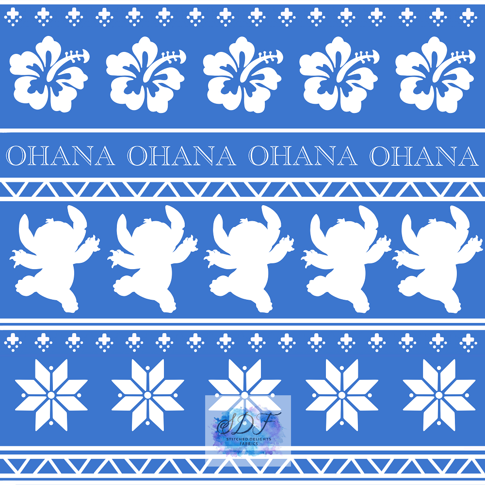 Ohana Blue Ugly Sweater