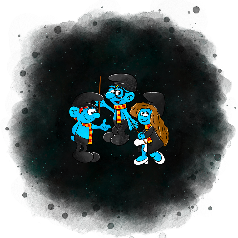 The Blue Boy Who Lived Blue Trio Black Panel