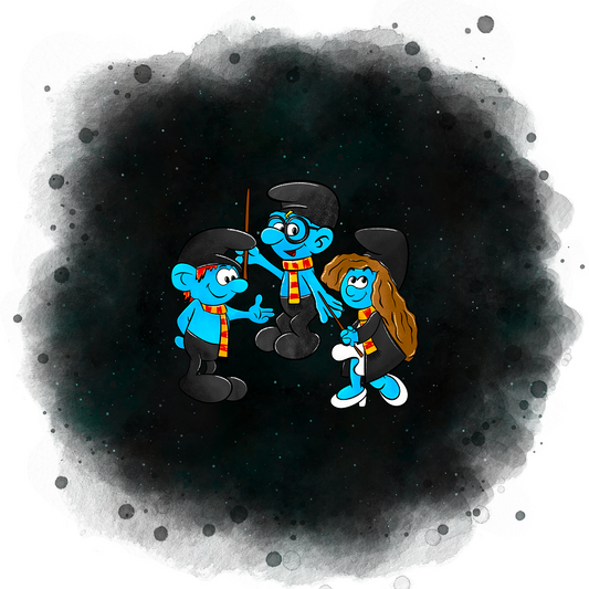 The Blue Boy Who Lived Blue Trio Black Panel
