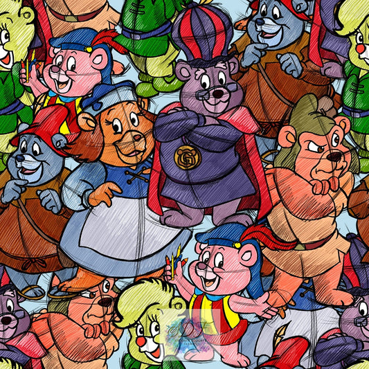 Sketchy Bears Canvas