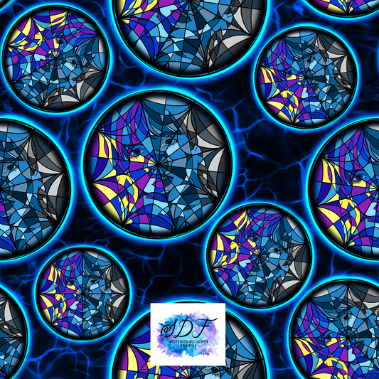 Wednesday Stained Glass Blue