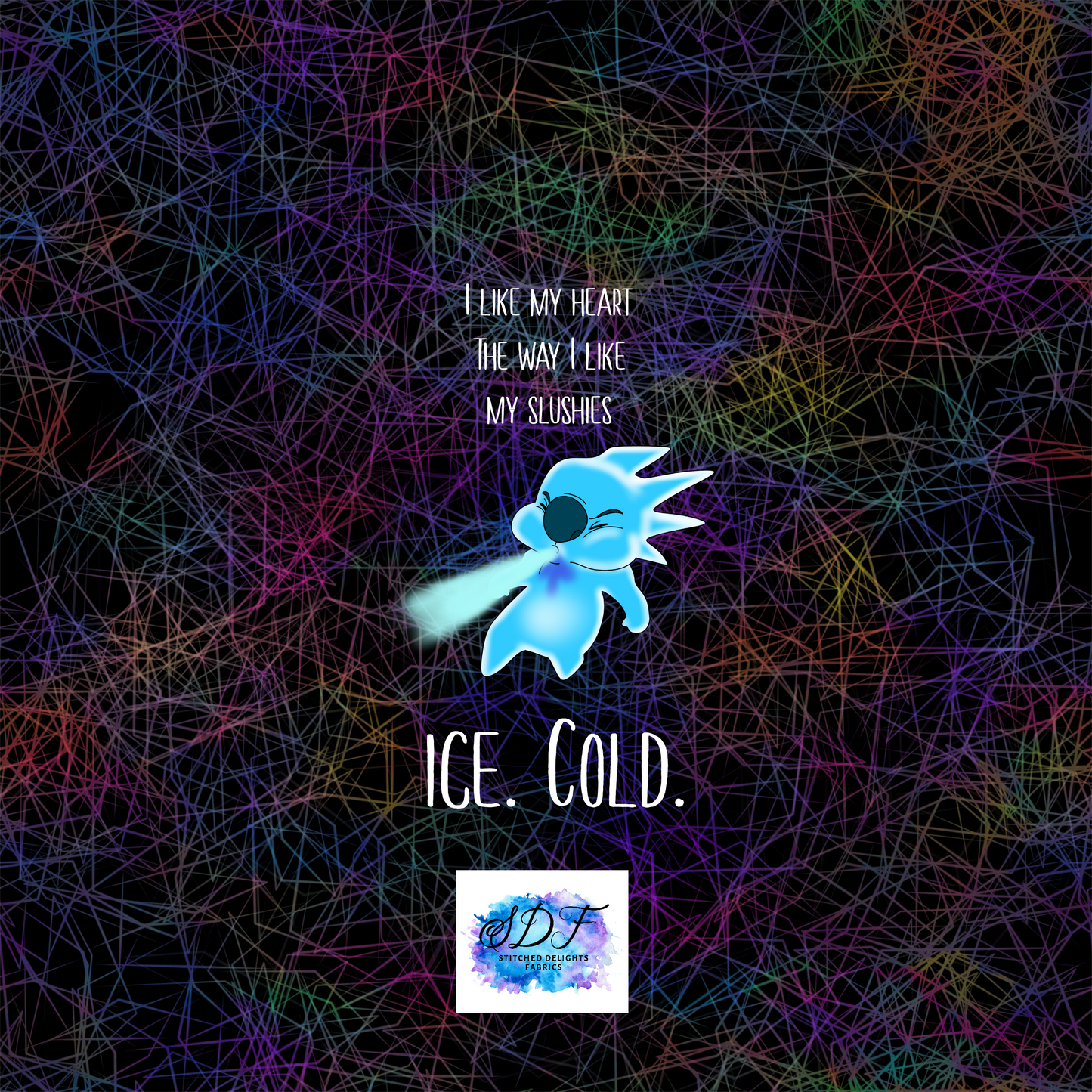 Ice Cold Black Scribble Panel