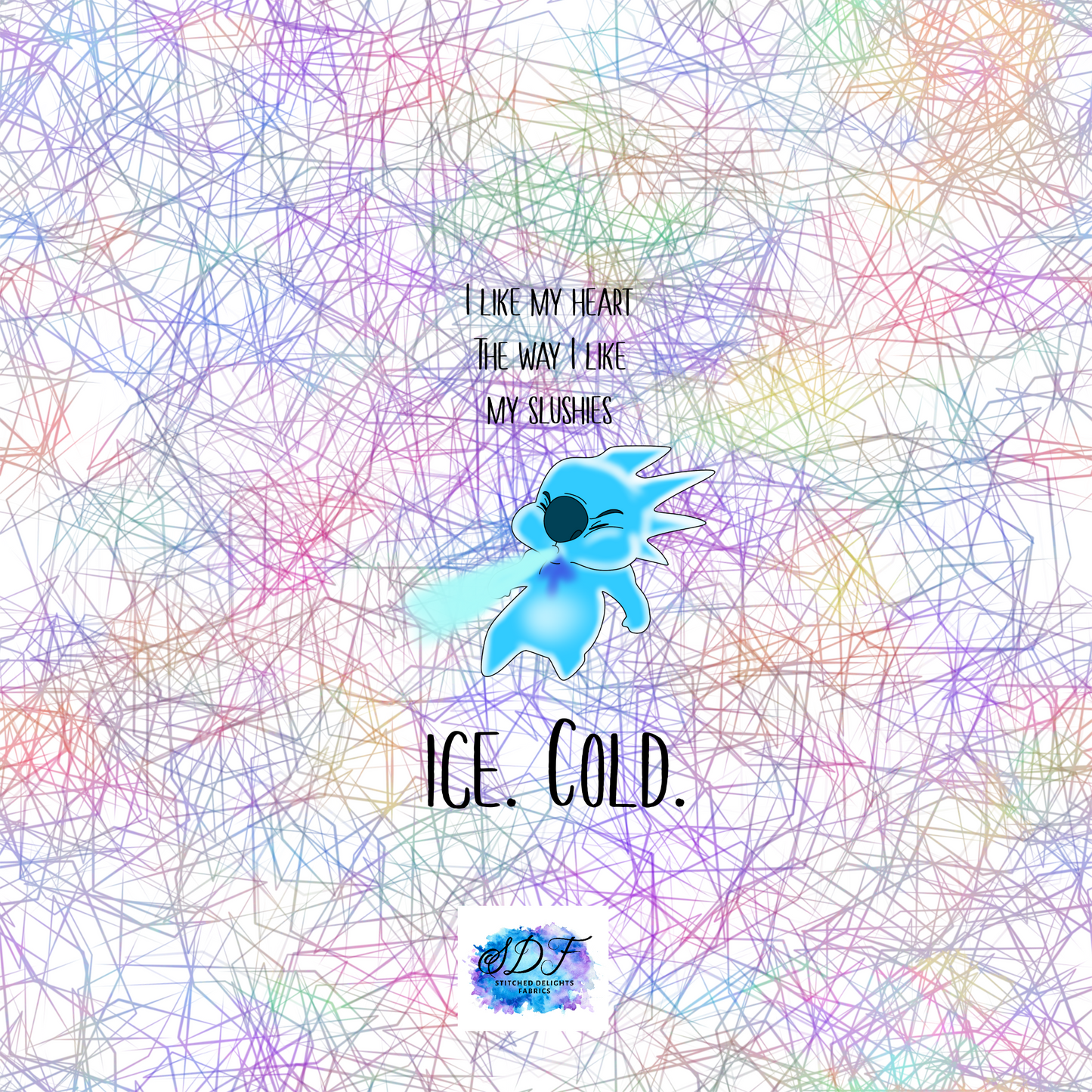 Ice Cold White Scribbles Panel