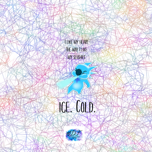Ice Cold White Scribbles Panel