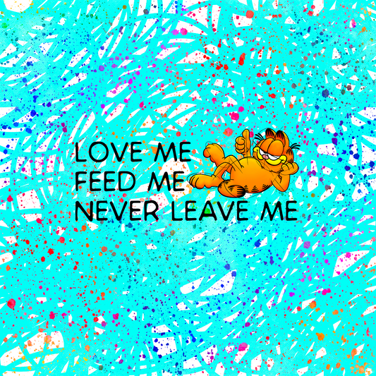 Love Me Aqua Scribble Panel