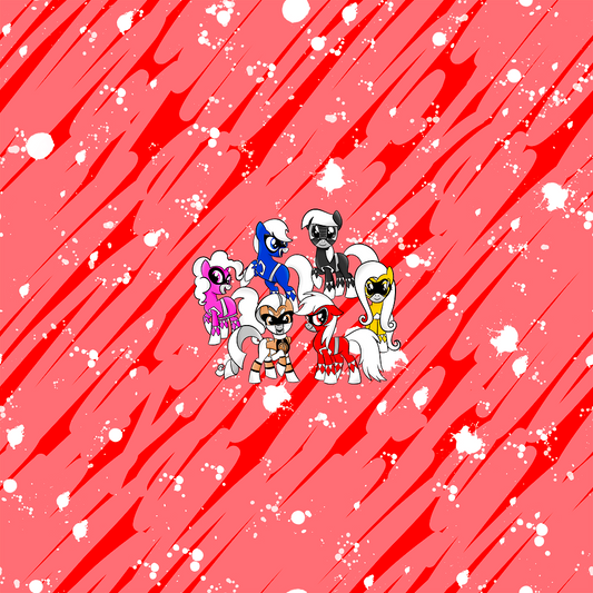 Power Ponies Group Red Panel