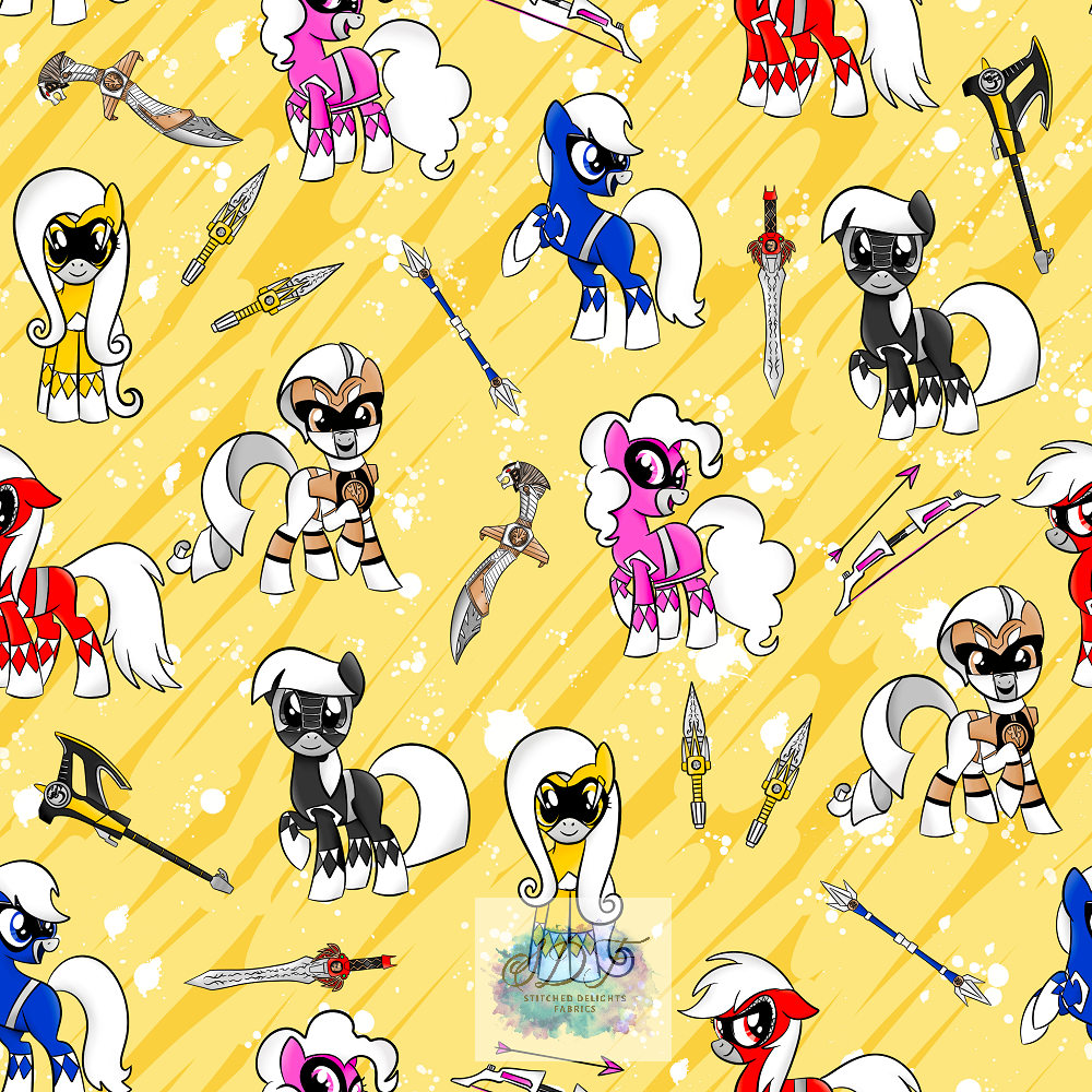 Power Ponies Yellow Doodles